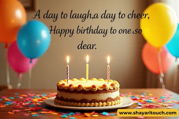 Happy birthday shayari 2 lines