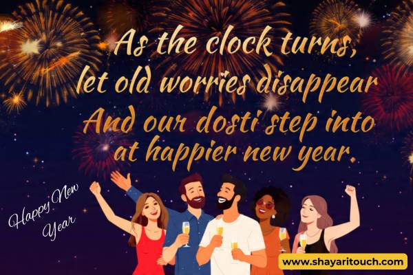 Dosti happy new year shayari