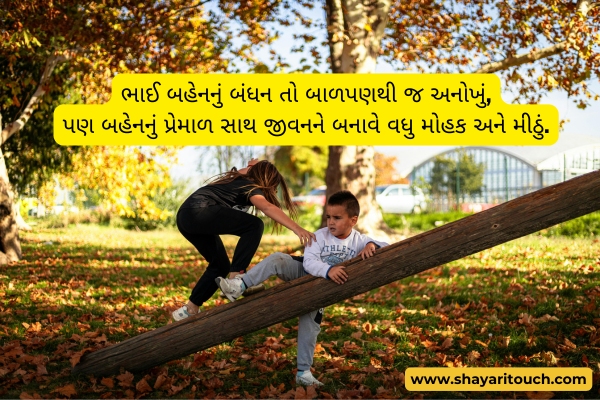Brother and sister shayari in Gujarati